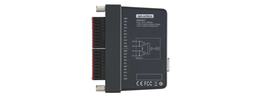 8-канальний, 16-бітний, 200 kS/s модуль аналогового вводу iDAQ Advantech iDAQ-817