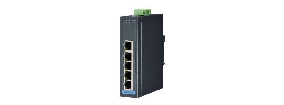 Industrial Unmanaged 5 Port Fast Ethernet Switch Advantech EKI-2525