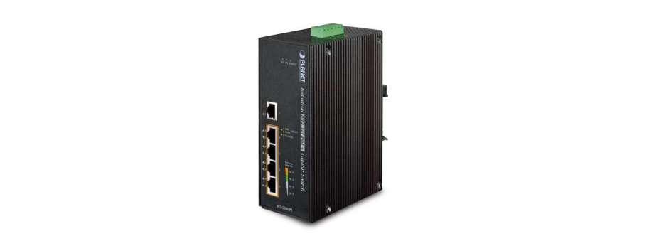 Planet IGS-504HPT Industrial 5-Port Gigabit Switch with 4-Port PoE+