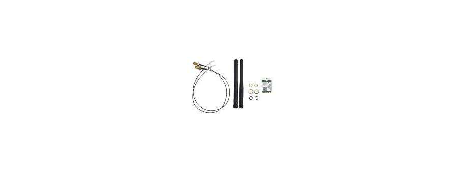 Intel® Wireless 6E AX210 (Vpro) M.2 2230 A-E Key module with cables and antennas AIW-166K4