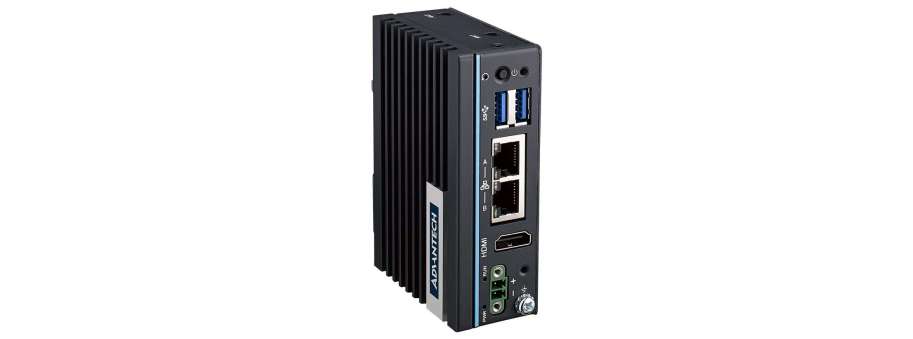 Промисловий компактний граничний ПК на процесорі Intel® Atom®  Advantech 64GB eMMC, 2 x LAN, 2 x USB, 1 x HDMI, монтаж на DIN-рейку UNO-127