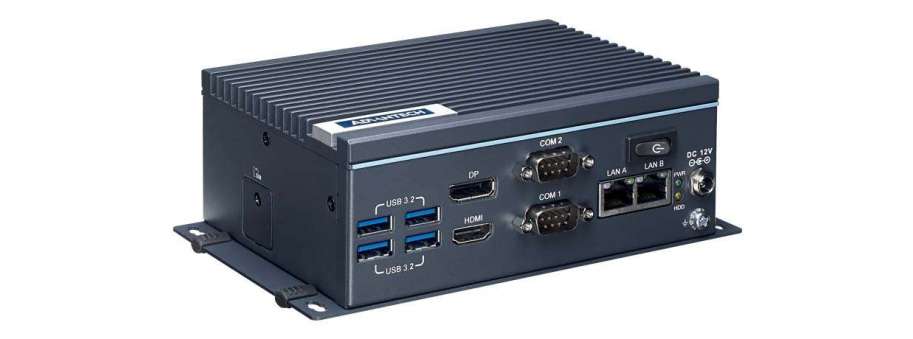 Компактный периферийный компьютер для Интернета вещей UNO-238 от Advantech с процессором Intel® Core™ i, 2 порта GbE, 4 порта USB 3.2, 2 порта RS-232/422/485, 1 порт HDMI, 1 порт DP, 1 порт GPI