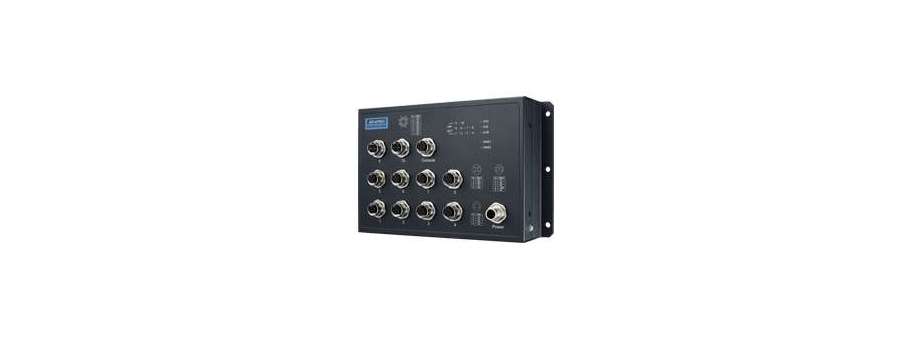 EN 50155 10-port Managed M12 Ethernet Switch 72/96/110 or 24/48 VDC by Advantech EKI-9510E-2GMH