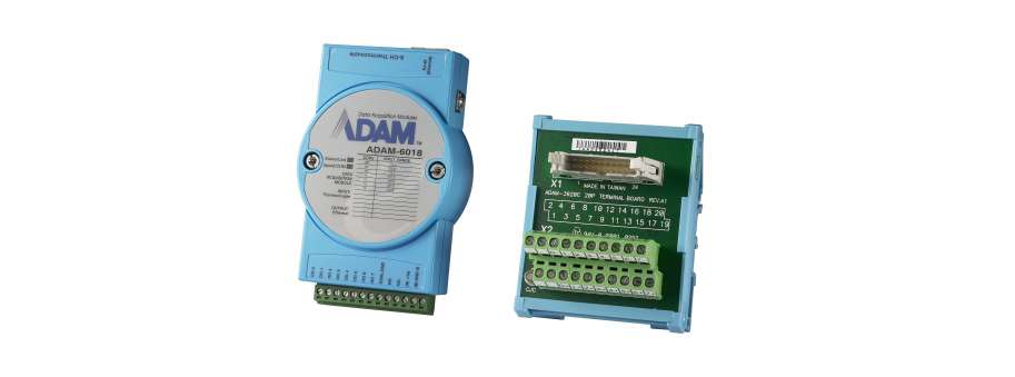 Ethernet analog input modules Advantech ADAM-6015, ADAM-6017 and ADAM-6018 with MQTT, SNMP, MODBUS/TCP, P2P and GCL support