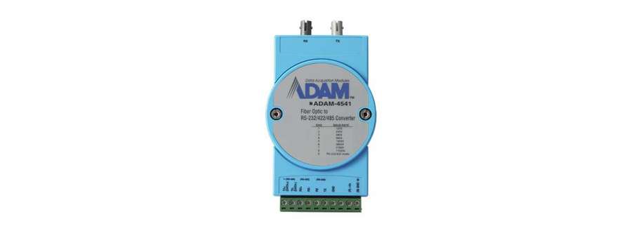 Fiber Optic to RS-232/422/485 Converter Advantech ADAM-4541/ADAM-4542+ with automatic RS-485 data flow control