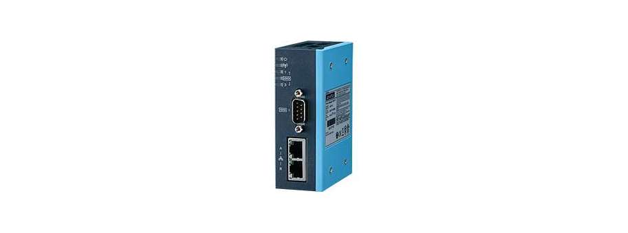 Industrial IoT Edge Gateway  WISE-710 with 3 x RS-232/485 serial ports, 2 x 10/100/1000 Ethernet ports, and 4 x DI/DO