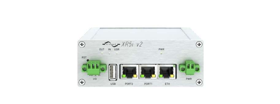 Промисловий маршрутизатор Advantech XR5i v2 з 1 ETHERNET 10/100 портом, 1 USB A, 1 I/O і 2 порта розширення