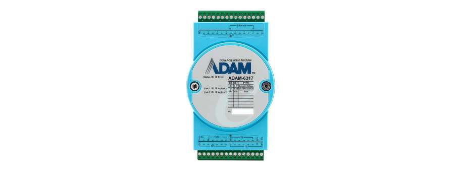 Програмований модуль дискретного вводу/виводу з підтримкою OPC UA та Modbus, 8AI/11DI/10DO ADAM-6317