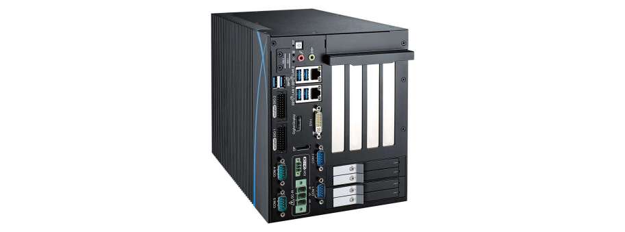 Безвентиляторная система класса рабочей станции Intel® Xeon® /Core™ i7/i5/i3 9-го поколения  с чипсетом Intel® C246, 2 GigE LAN, 1 PCIe x8, 3 PCIe x4, 4 лотка для SSD с фронтальным доступом Vecow RCX-1440R