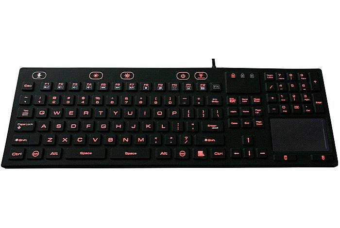 Промислова IP68 захищена клавіатура X-KEY X-TP114SD з силікону з